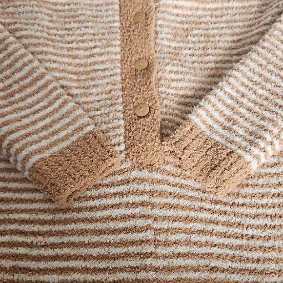 Striped Tan Lounge Wear Jumper - Picture 13 of 16